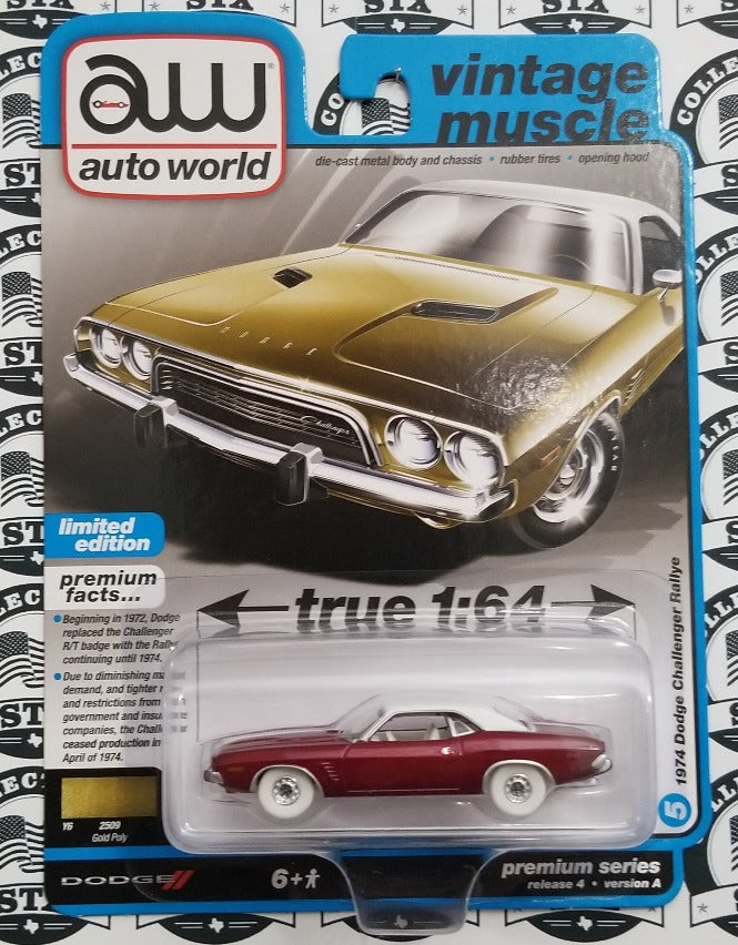Auto World Premium - 1974 Dodge Challenger Rallye - CHASE ULTRA RED