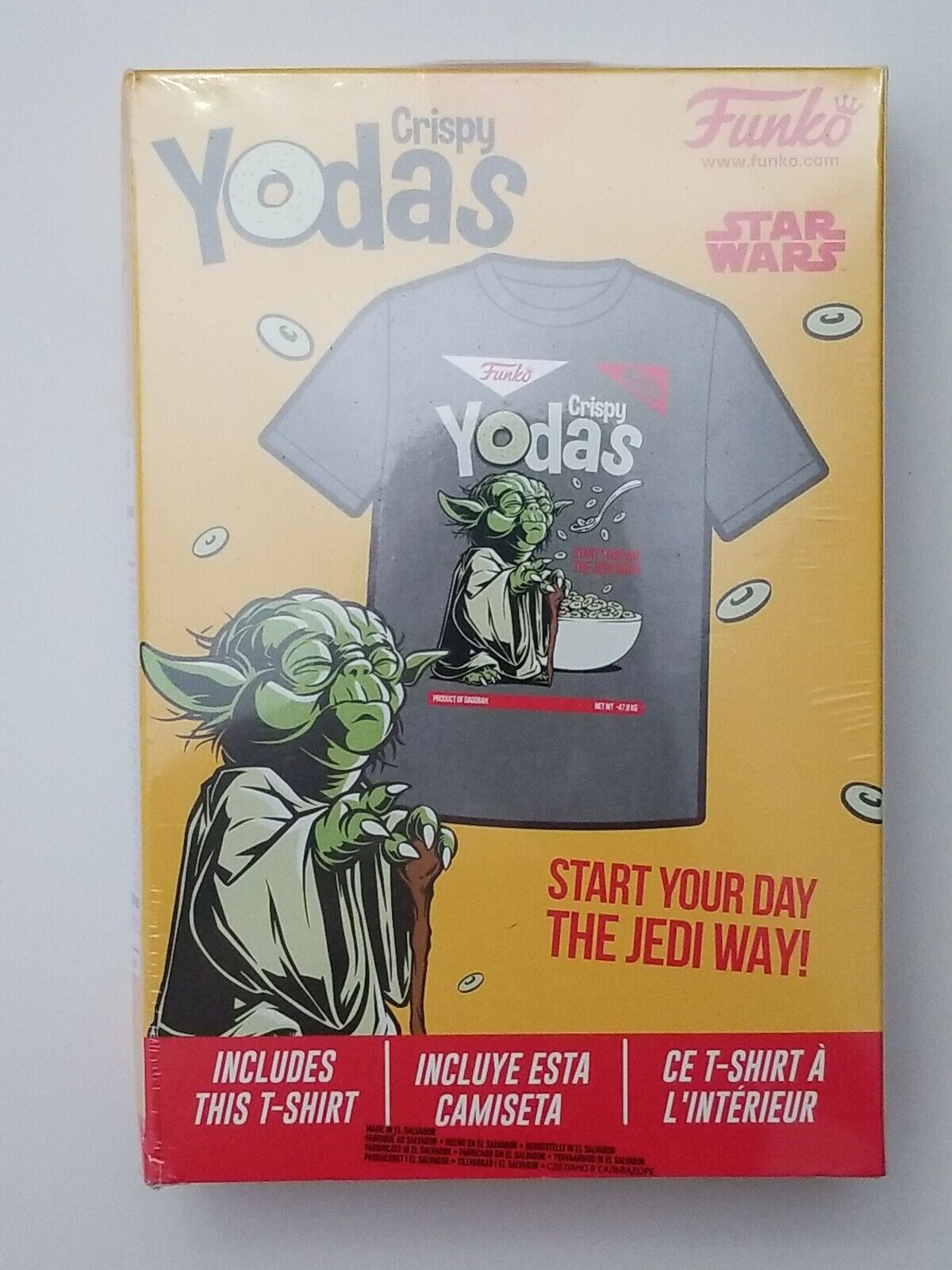 Funko - Crispy Yodas Cereal Box with T-Shirt