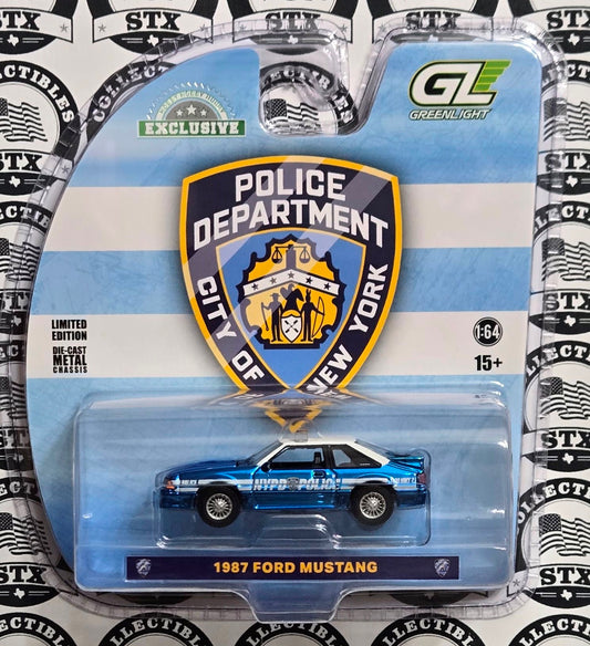 30527 - 1987 Ford Mustang (NYPD) Chrome Chase