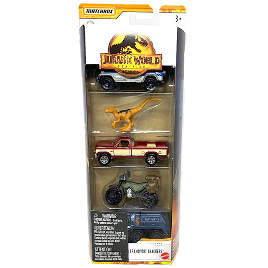 Matchbox - Jurassic World Dominion - Transport Trackers 5-Pack Set